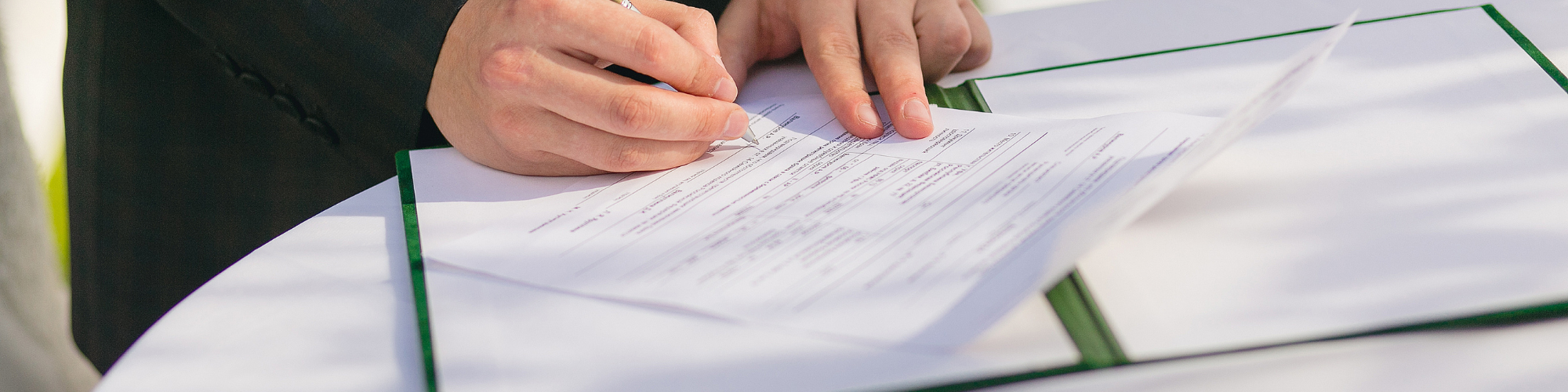 signing documents 